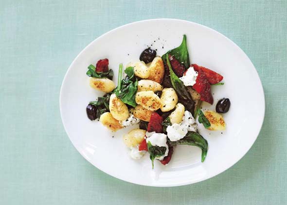 Gnocchi mit Spinat und Ofentomaten