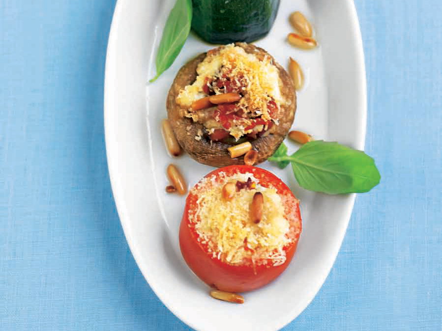 Gratiniertes Gemüse mit Ricotta-Füllung