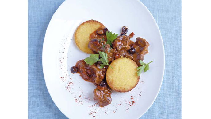 Polenta-Gulasch Lasagne