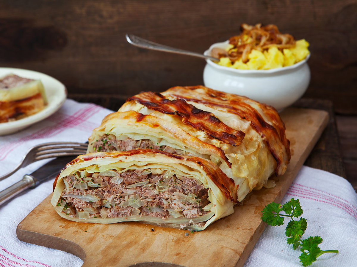 Hackbraten Rezept mit Weißkohl ganz einfach selber machen