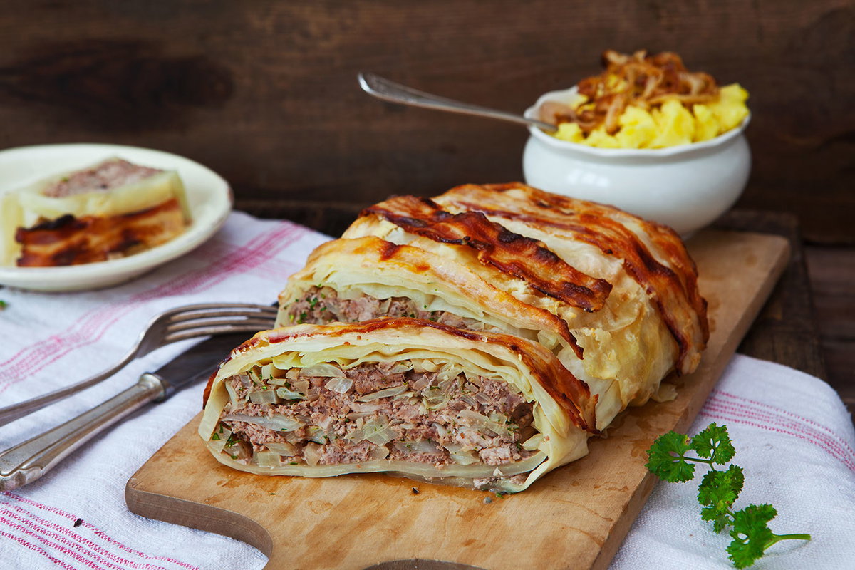 Hackbraten Rezept mit Weißkohl ganz einfach selber machen