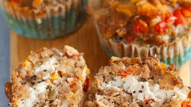 Laktosefreie Hackfleischmuffins mit Hirtenkäse