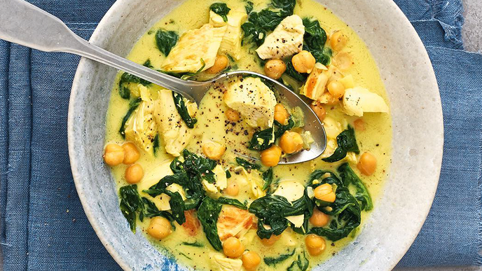 Hähnchen-Curry mit Kichererbsen