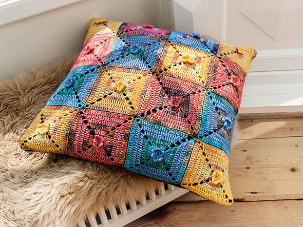 Häkelanleitung Patchwork Bodenkissen