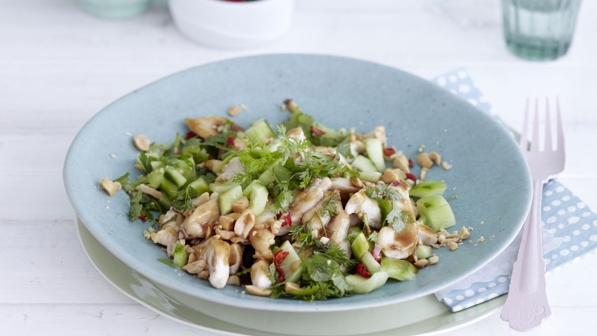 Hähnchensalat mit Thai-Dressing