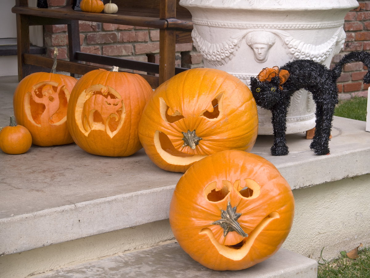 Kürbis schnitzen Halloween Ideen