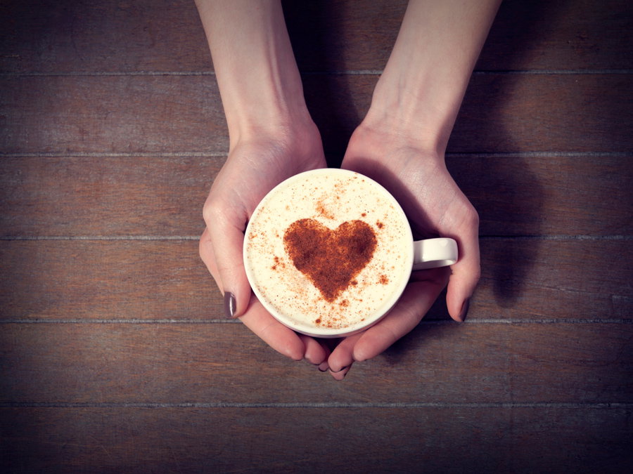 Kaffee mit Herzen