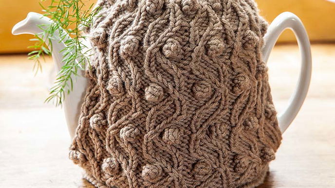 Kannenwärmer selber stricken - so einfach geht's