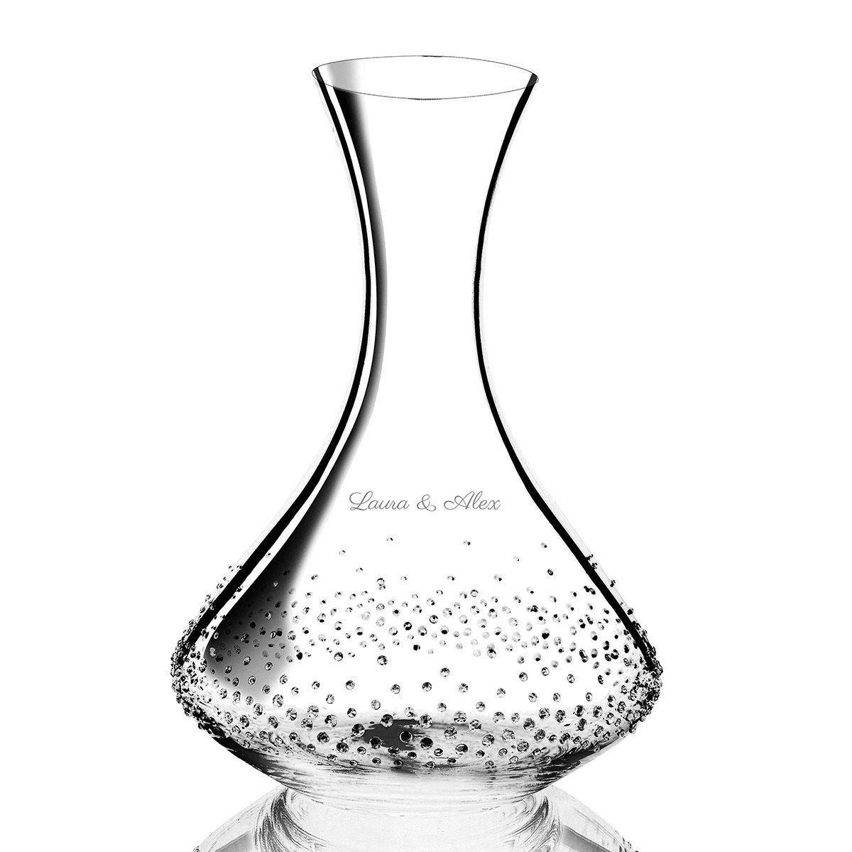 Glas-Karaffe mit Swarovski-Steinen