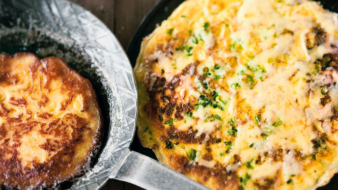 Leckeres Kartoffel-Kräuter-Crêpes