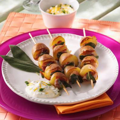 Kartoffelspieße mit Honig-Bacon - Diese Kartoffelspieße eignen sich auch für den Grill