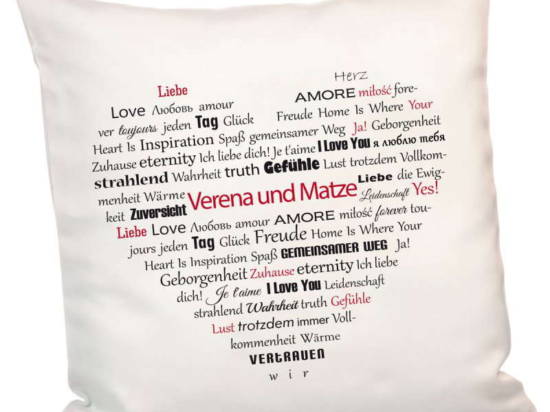 Herzkissen zum Jahrestag