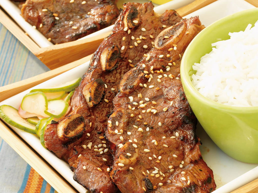 Koreanische Rinderrippen mit Barbecue-Marinade