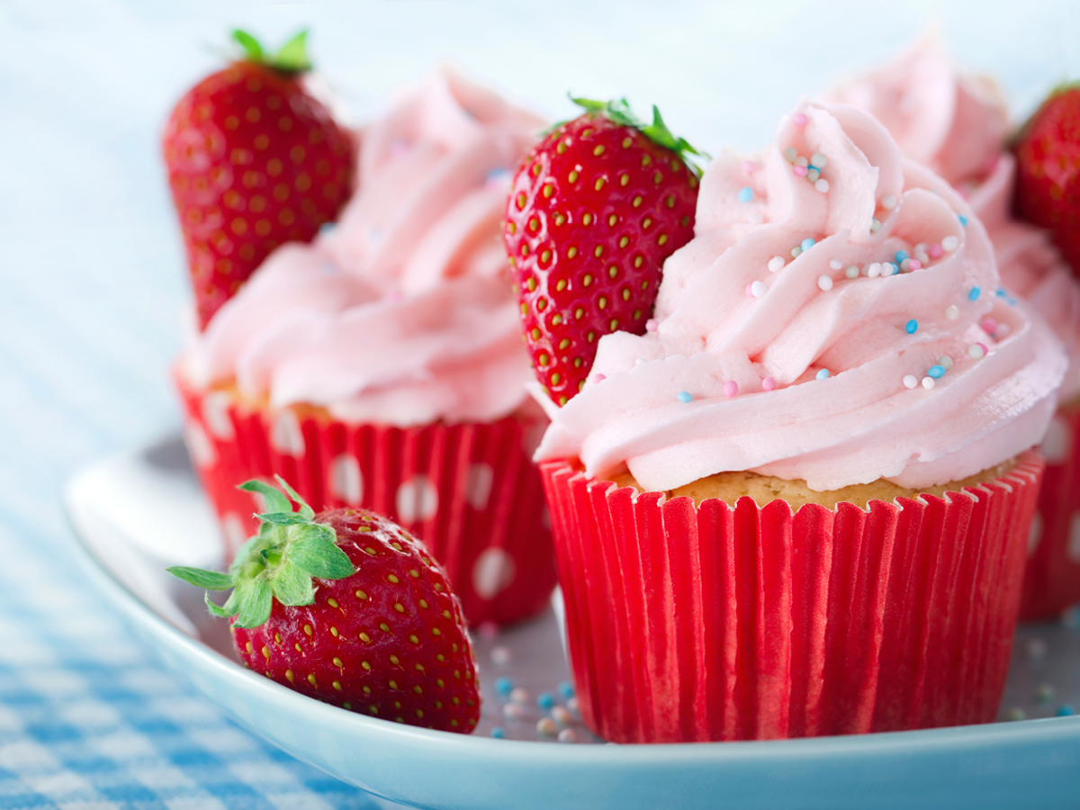 Erdbeer Cupcakes