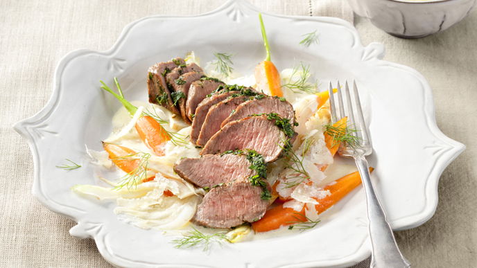 Gekräuterte Lammlachse