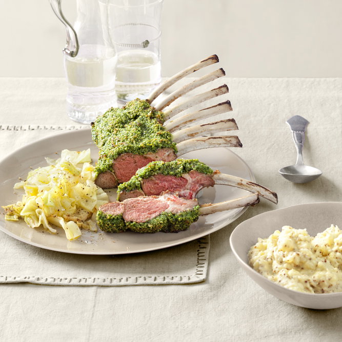 Lammkarree mit Pinienkern- Kruste