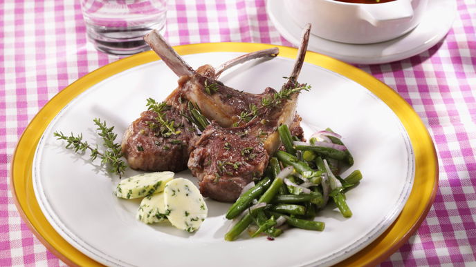 Lammkoteletts in Honig-Marinade