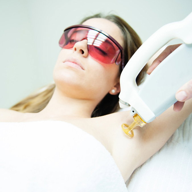Schwitzen mit Laser behandeln