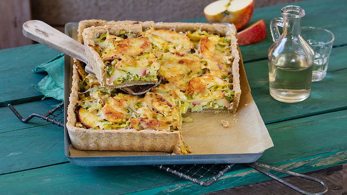 Lauch-Apfel-Quiche