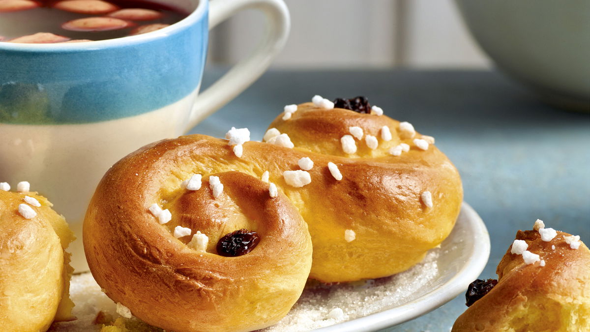 Süße Lucia-Brötchen