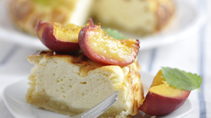 Luftiger Pfirsichkuchen