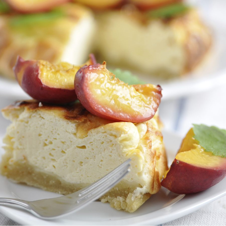 Luftiger Pfirsichkuchen