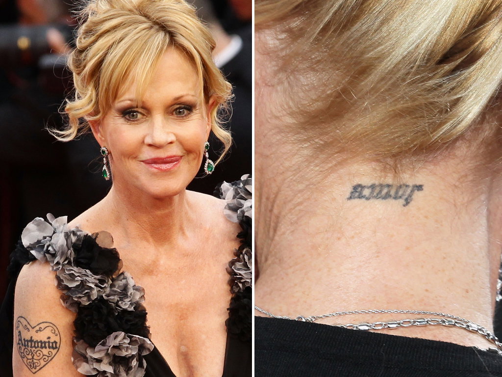 Melanie Griffith mit Tattoo