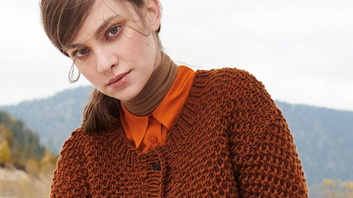 Merino-Jacke mit besonderem Muster zum Nachstricken
