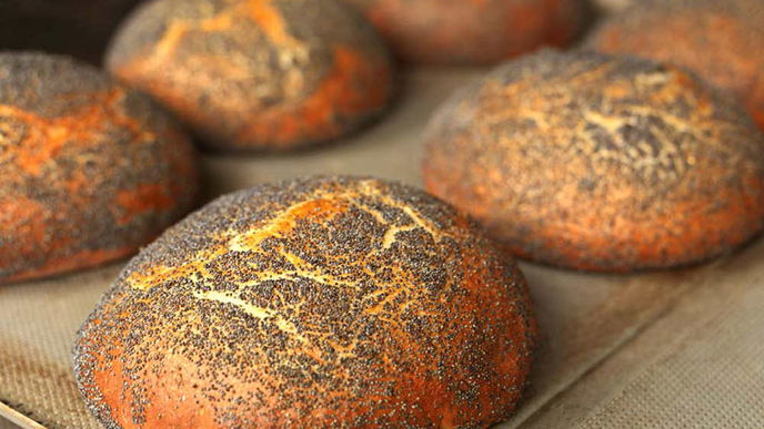 Rezept für Vollkorn-Mohnbrötchen mit Inulin