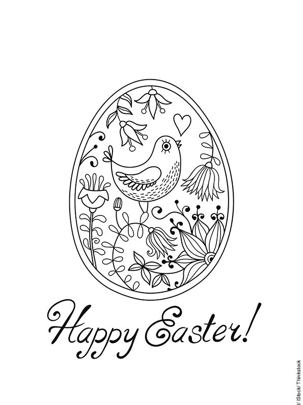 Malvorlage Happy Easter!