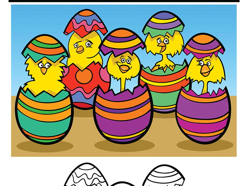 Malvorlage Kükenparade