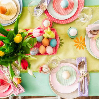 Tischdekoration zu Ostern