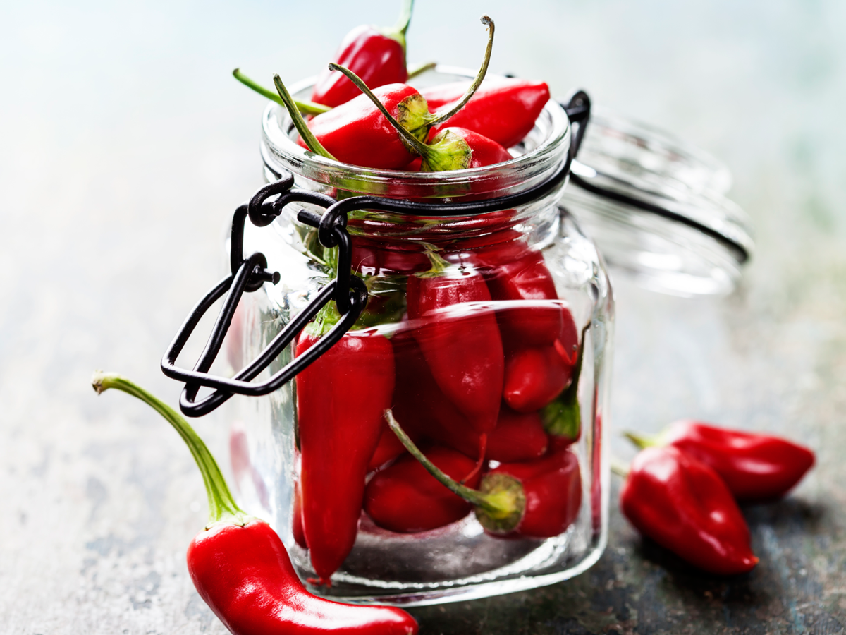 Peperoni im Glas