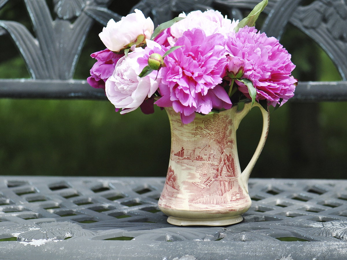 Rosen in einer Vase auf einem Tisch