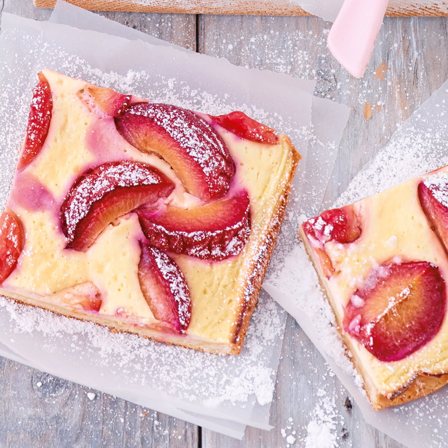 Pflaumenkuchen mit Quark Guss