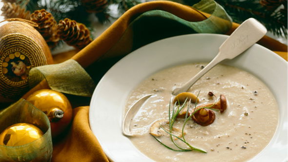 Rezept: Winterliche Pilzcremesuppe 