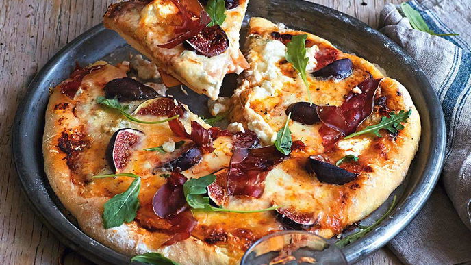 Rezept für Pizza Bianco mit 4 Sorten Käse 