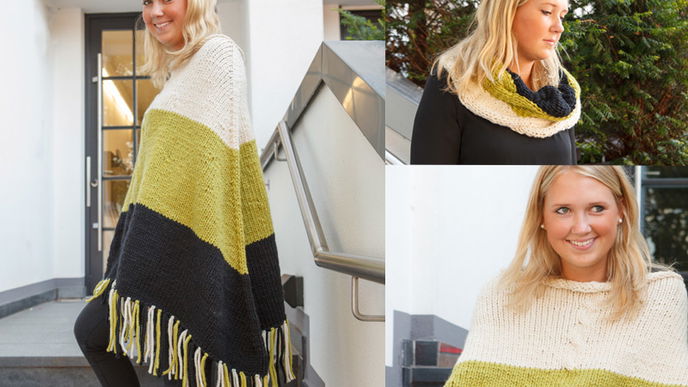 Poncho mit Wickel-Loop