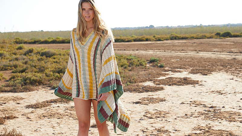 Leichter Sommer-Poncho für den Strand, kühlere Abende & Co. 