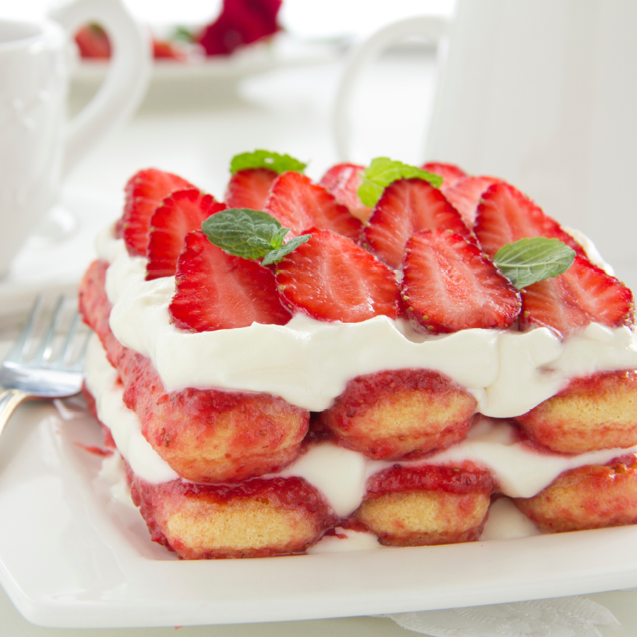 Tiramisu mit Erdbeeren