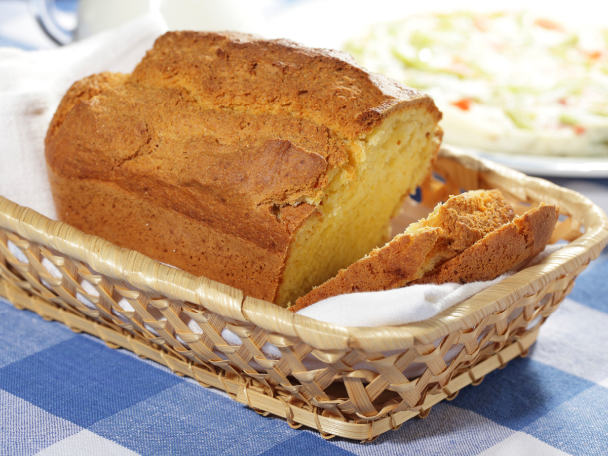 Kastenförmiges Brot im Brotkorb