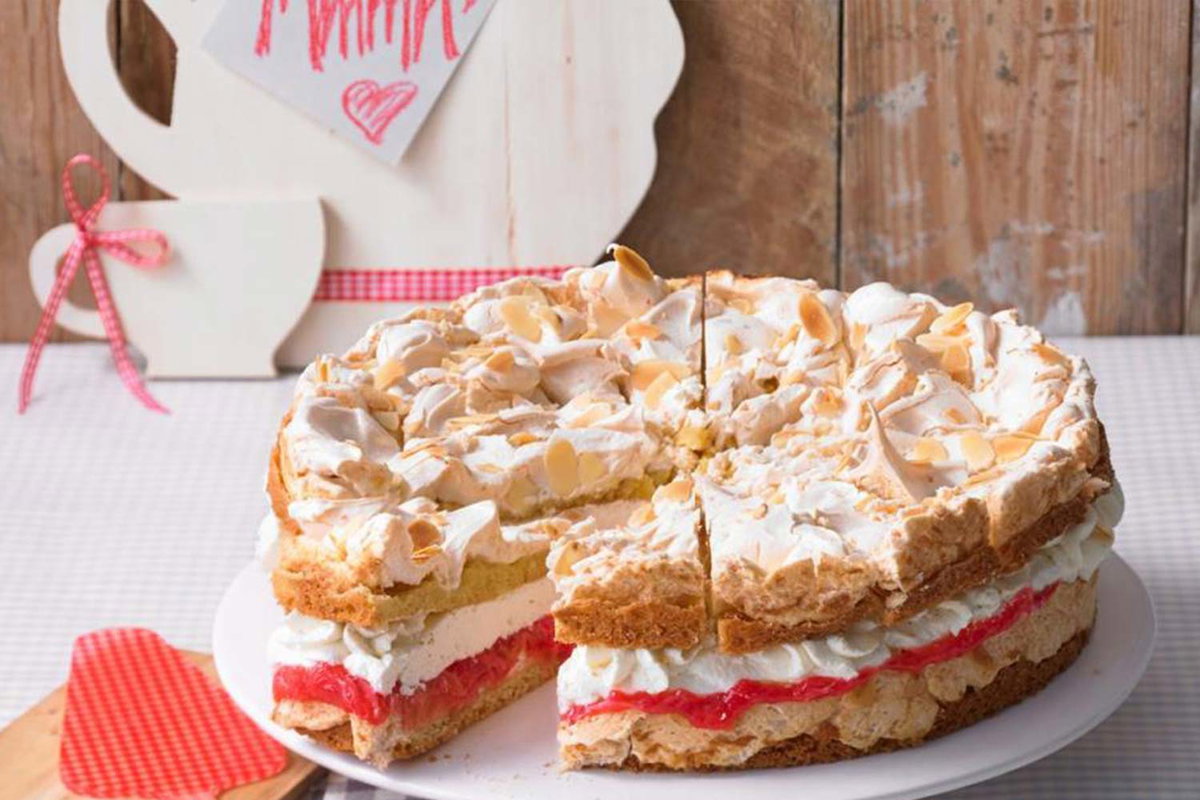 Rezept Rhabarber-Schnee-Torte