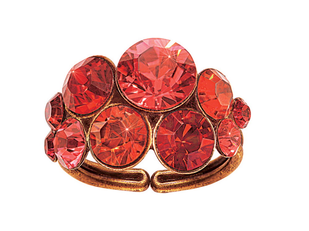 Roter Svarowski Ring Opulent Konplot