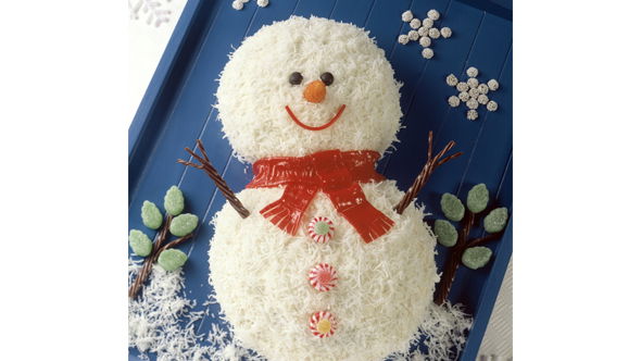 Schneemannkuchen für Kinder