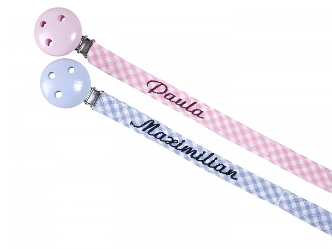 Schnullerkette mit Wunschnamen