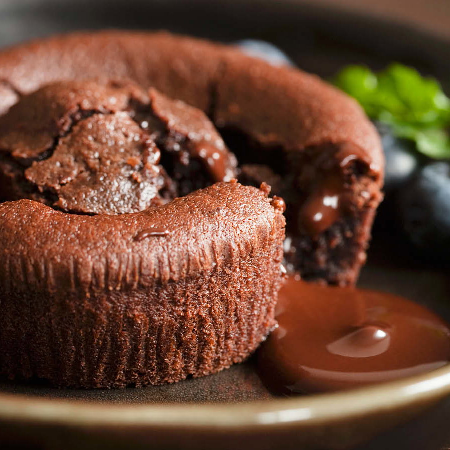 Schokoladenkuchen mit flüssigem Kern: Schokotörtchen