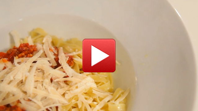 Spaghetti mit Shiitake-Bolognese
