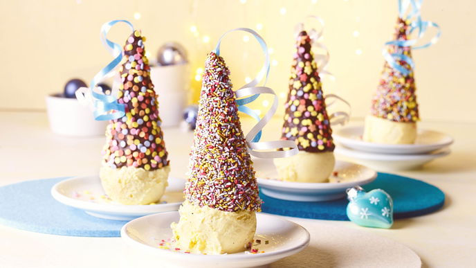 Silvesterhütchen auf Eis