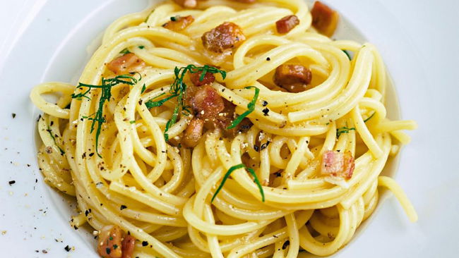 Cornelia Polettos Originalrezept für Spaghetti Carbonara