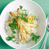 Spargel-Risotto mit Kerbelsalat